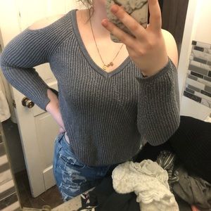 garage open shoulder long sleeve